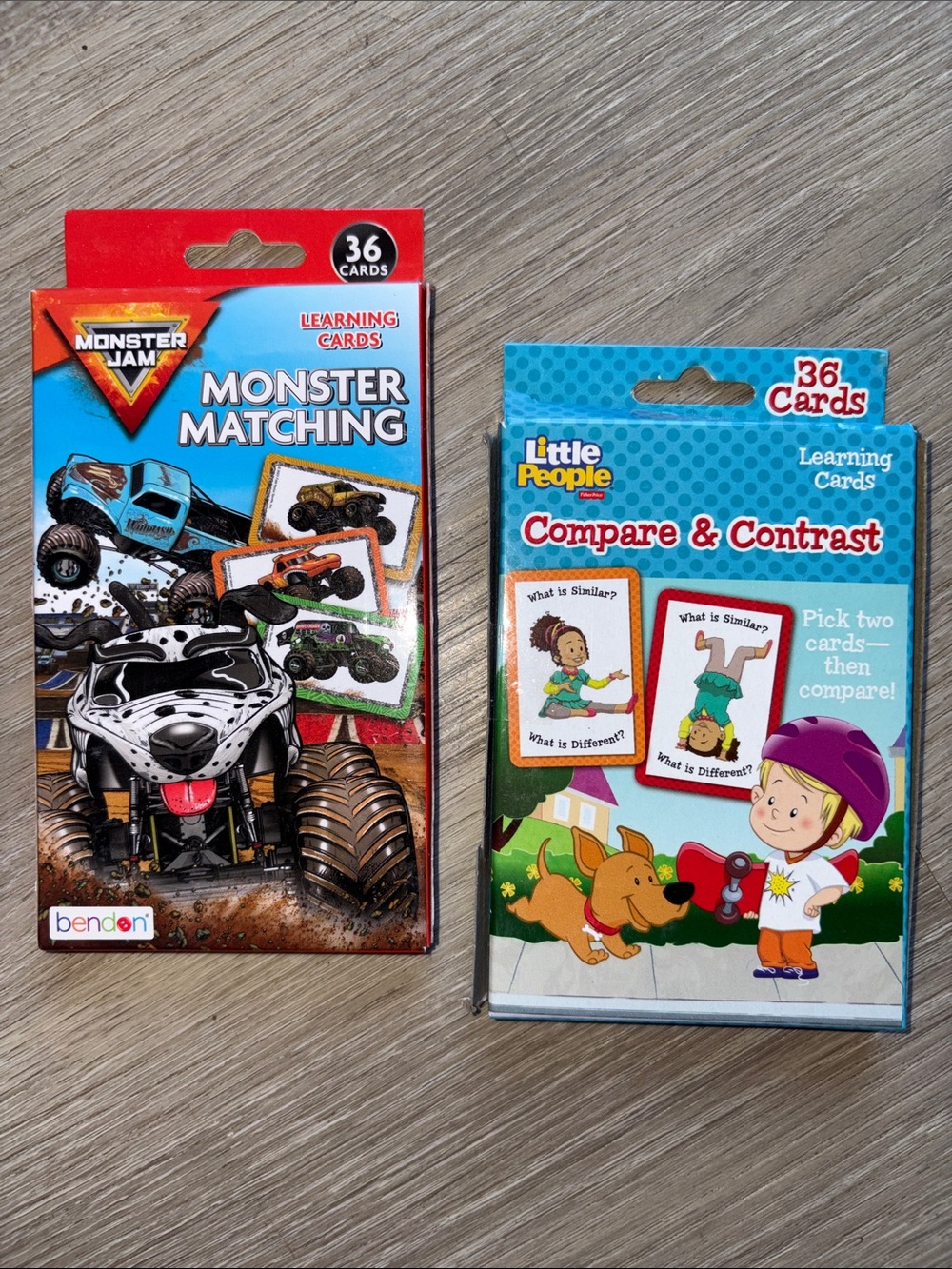 Monster Matching Learning Cards and Little People Compare and Contrast Cards